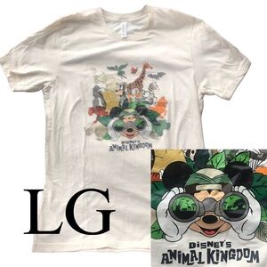 Disney Animal Kingdom cream T-Shirt Graphic Print Safari Park Goofy Jungle Book